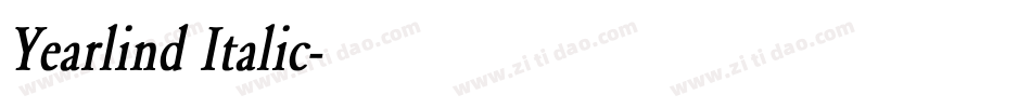 Yearlind Italic字体转换